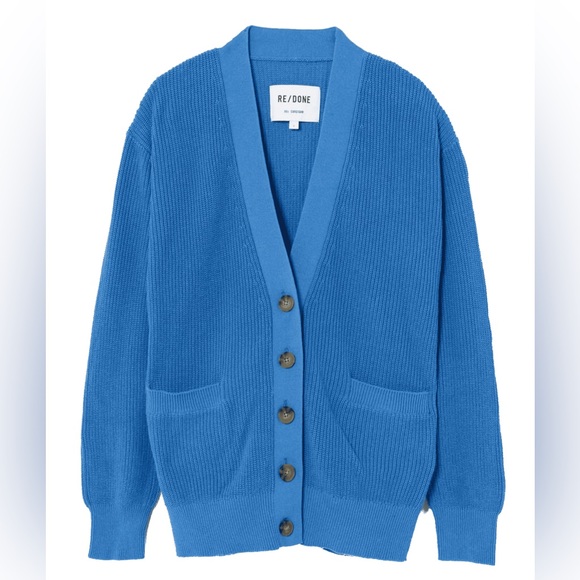 RE/DONE | Blue 90s Oversized Cardigan Size: Large - Picture 1 of 7